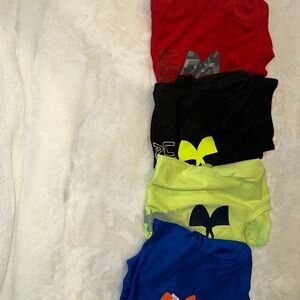 Boys Under Armour shirts size 7 YSM lot of 4